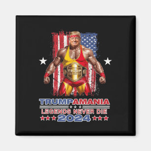 Retro Trump Funny Wrestling Meme Trumpamania 2024  Magnet