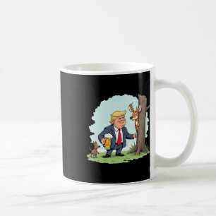 Retro Trump Hunting Deer Funny Beer Drinking Hunti Coffee Mug