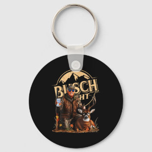 Retro Trump Hunting Deer Funny Beer Drinking Hunti Key Ring