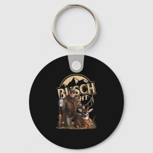 Retro Trump Hunting Deer Funny Beer Drinking Hunti Key Ring