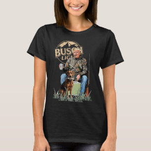 Retro Trump Hunting Deer Funny Beer Drinking Hunti T-Shirt
