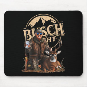 Retro Trump Hunting Deer Funny Beer Drinking Mouse Pad