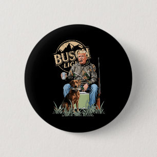 Retro Trump Hunting Deer Funny Drinking Beer Hunti 6 Cm Round Badge