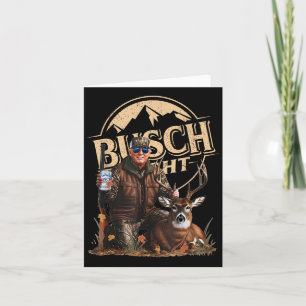 Retro Trump Hunting Deer Funny Drinking Beer Hunti Card