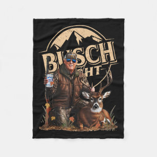 Retro Trump Hunting Deer Funny Drinking Beer Hunti Fleece Blanket