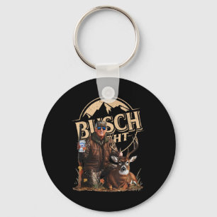 Retro Trump Hunting Deer Funny Drinking Beer Hunti Key Ring