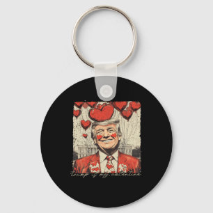 Retro Trump Is My Valentine Trump Valentine's Day Key Ring