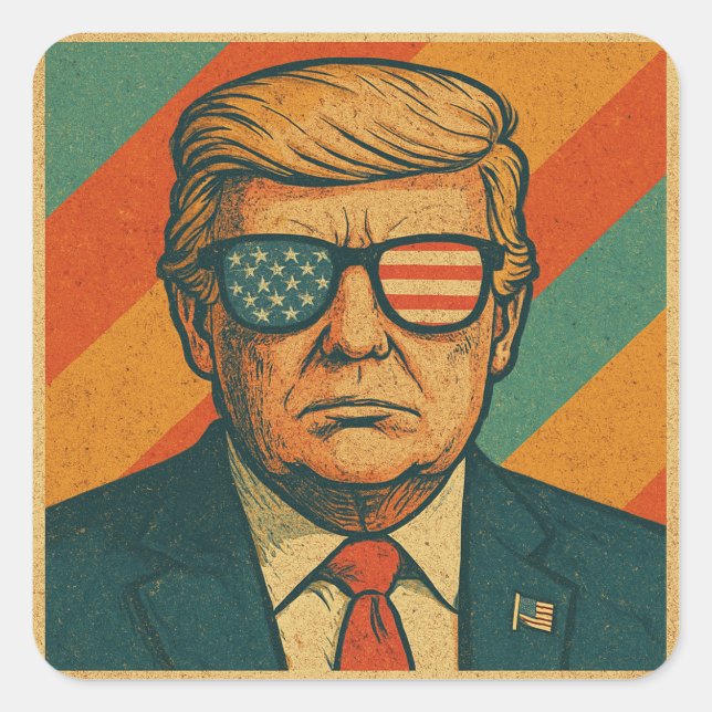 Retro Trump Sticker (Front)
