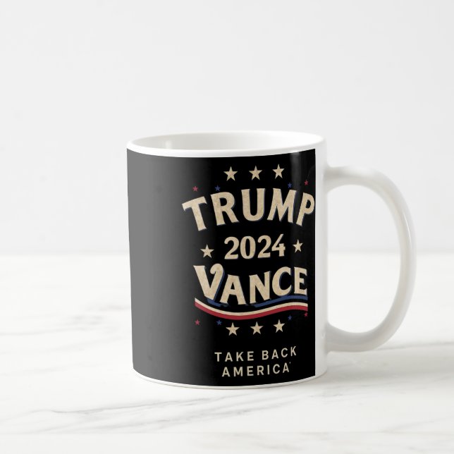 Retro Trump Vance Red  Coffee Mug (Right)