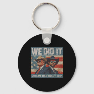 Retro Trump Vance We Did It Outlaw And The Hillbil Key Ring