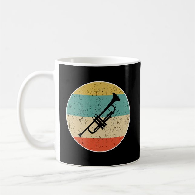Retro Trumpet Coffee Mug (Left)
