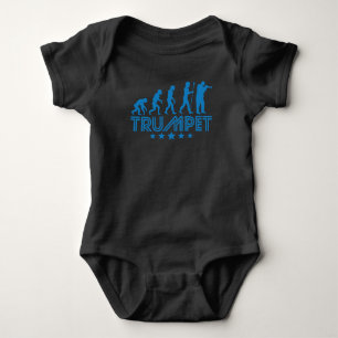 Retro Trumpet Evolution Baby Bodysuit