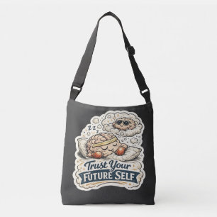Retro Trust Your Future Self Skeleton Graphic Men' Crossbody Bag
