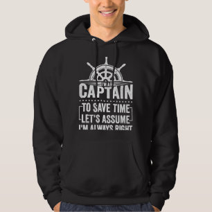 Retro Tugboat Captain Quote Tug Boat 5 Hoodie