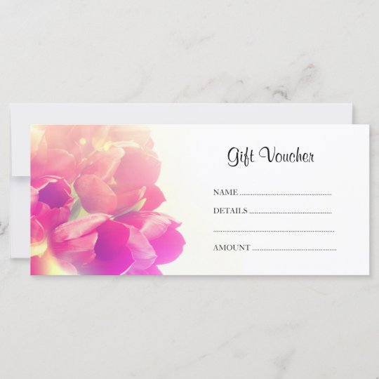 Retro Tulips Rack Card Gift Voucher Zazzle Com Au