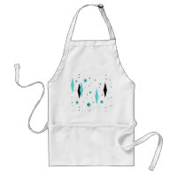 Retro Turquoise Diamond & Starburst Apron