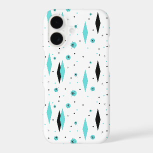 Retro Turquoise Diamond & Starburst iPhone 7 Case