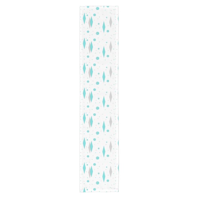 Retro Turquoise Diamond  & Starburst Table Runner (Front)
