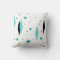 Retro Turquoise Diamonds & Starburst Throw Pillow