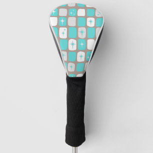 Retro Turquoise Starbursts Driver Cover
