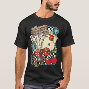 Retro Turquoise Western Wild West Cowboy Cowgirl  T-Shirt