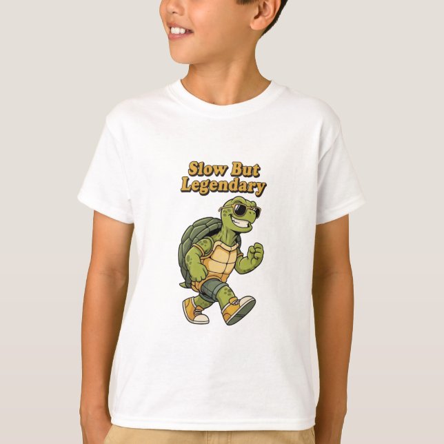 Retro Turtle Legendary Pace Kids T-Shirt (Front)