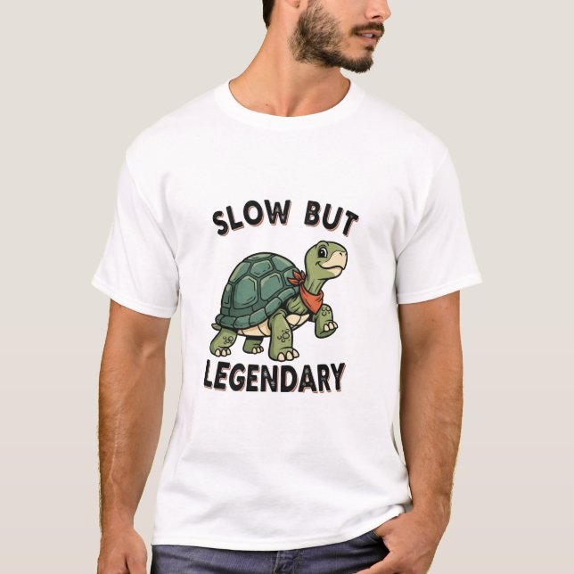 Retro Turtle Legendary Pace Men’s Graphic T-Shirt (Front)