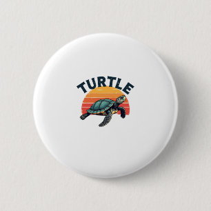 Retro Turtle T-Shirt 6 Cm Round Badge