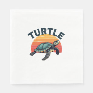 Retro Turtle T-Shirt Napkin