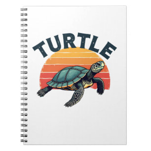 Retro Turtle T-Shirt Notebook