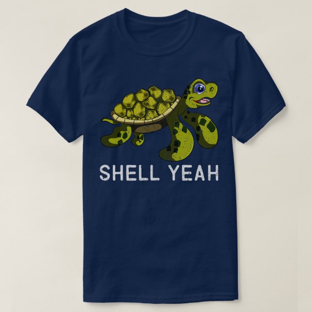 Retro Turtles Shell Yeah Turtle T-Shirt (Design Front)