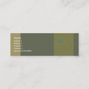 Retro TV Alien - Skinny Mini Business Card