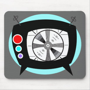 Retro TV and Test Pattern Mouse Pad
