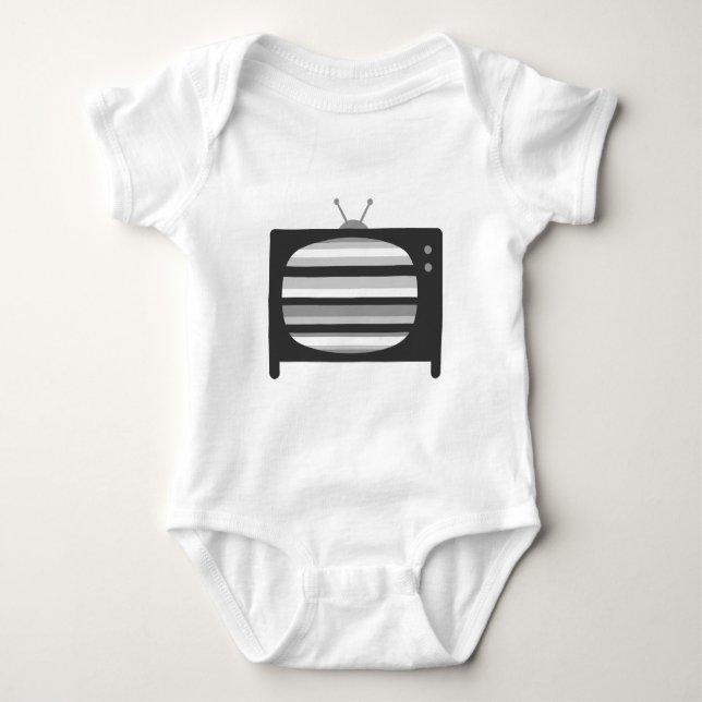 Retro TV Baby Clothes Bodysuit (Front)