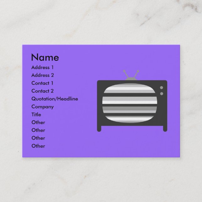 Retro TV Business Cards (Front)