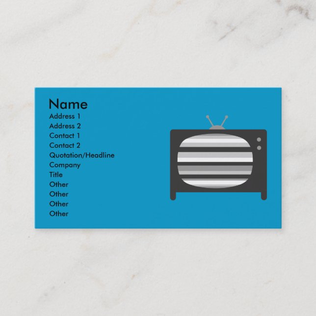 Retro TV Business Cards (Front)