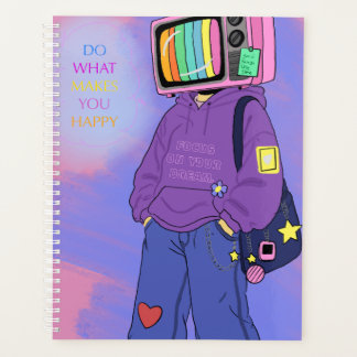 Retro tv dopamine planner