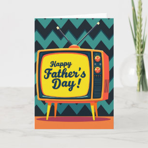 Retro Tv Fathers Day Card