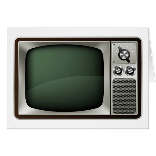 Retro TV Illustration Card