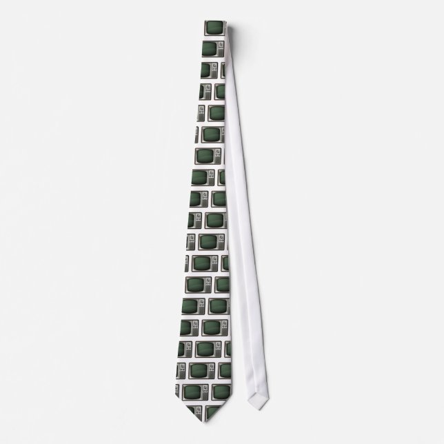 Retro TV Illustration Tie (Front)