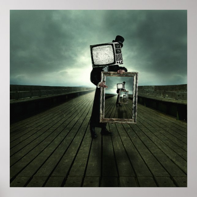 retro tv men poster (Front)