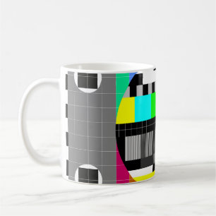 Retro TV no signal illustration. Coffee Mug