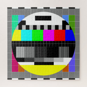 Retro TV no signal illustration. Jigsaw Puzzle