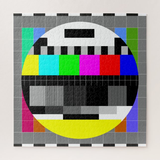 Retro TV no signal illustration. Jigsaw Puzzle (Vertical)