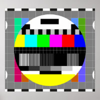 Retro TV no signal illustration.