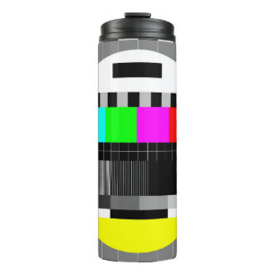 Retro TV no signal illustration. Thermal Tumbler