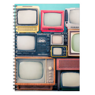Retro TV receivers set from circa 60s, 70s and 80s Notebook