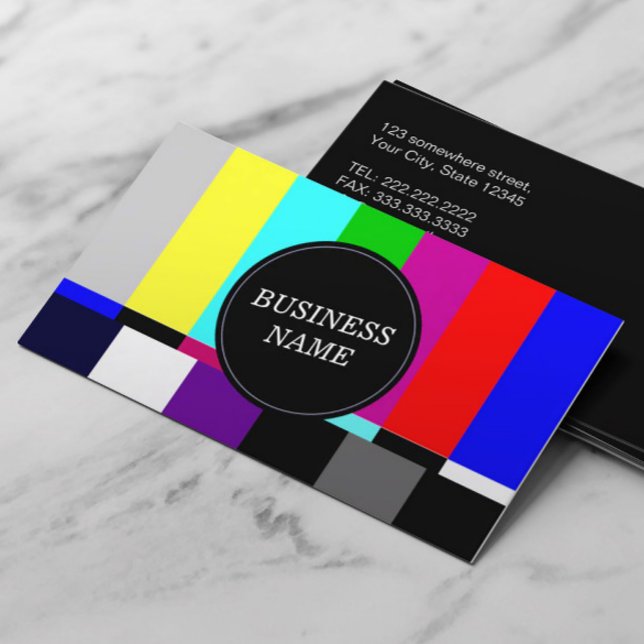 Retro TV Screen Advertising Business Card (Creator Uploaded)