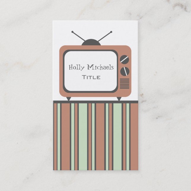 Retro TV Set Business Card (Front)