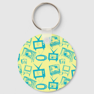 Retro TVs Key Ring